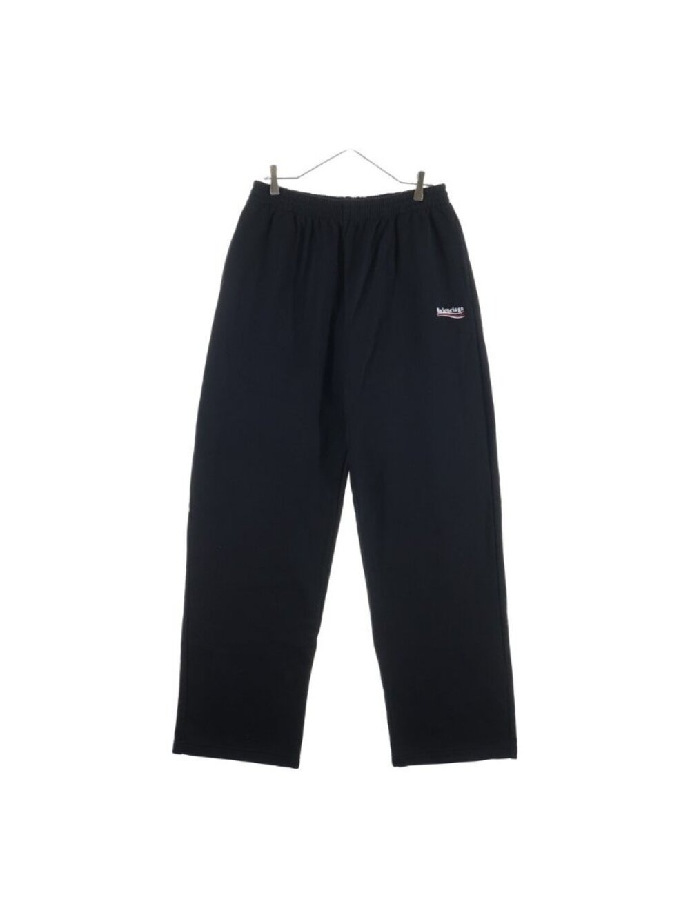 Balenciaga Political Campaign Logo Sweatpants Embroidery Black Pants
